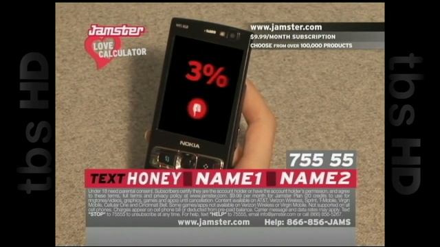 Jamster Love Calculator TV Commercial (2012) смотреть онлайн