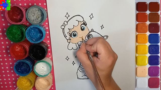 Тру и Радужное королевство рисуем Тру из мультика. Раскраска для детей