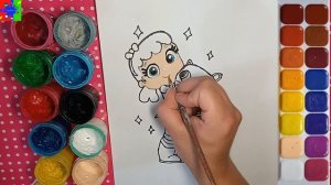 Тру и Радужное королевство рисуем Тру из мультика. Раскраска для детей