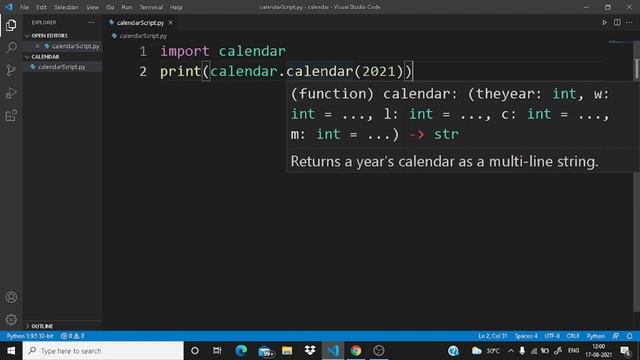 how do I create a calendar in python || python projects || python programming || (2021) смотреть онлайн