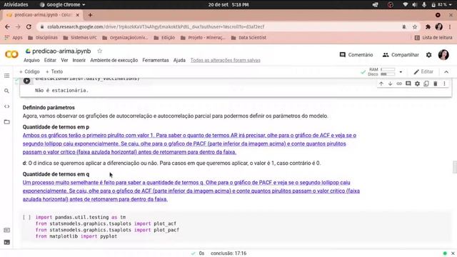 Predição de séries temporais com o ARIMA смотреть онлайн