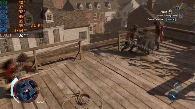 Assassins Creed III Remastered Free Roaming (4GB Ram Test) - GTX 1050 Ti - i3 4160 (Benchmark) смотреть онлайн