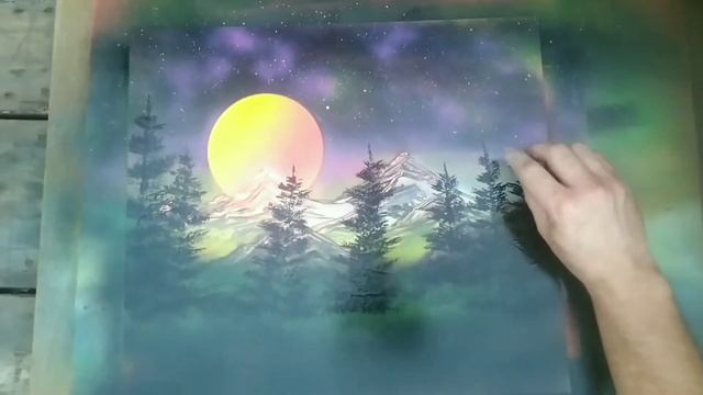 Спрей пеинт арт, картина баллончиками с краской. смотреть онлайн