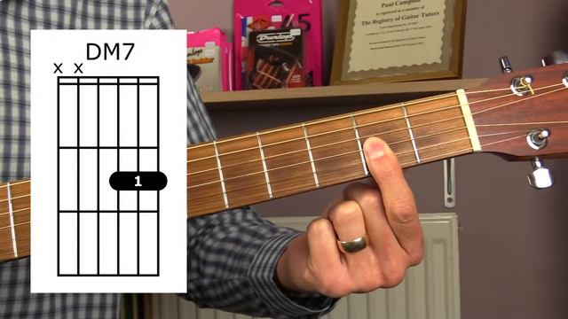 Guitar Chords - How to play the Open Position Major 7th Chords смотреть онлайн
