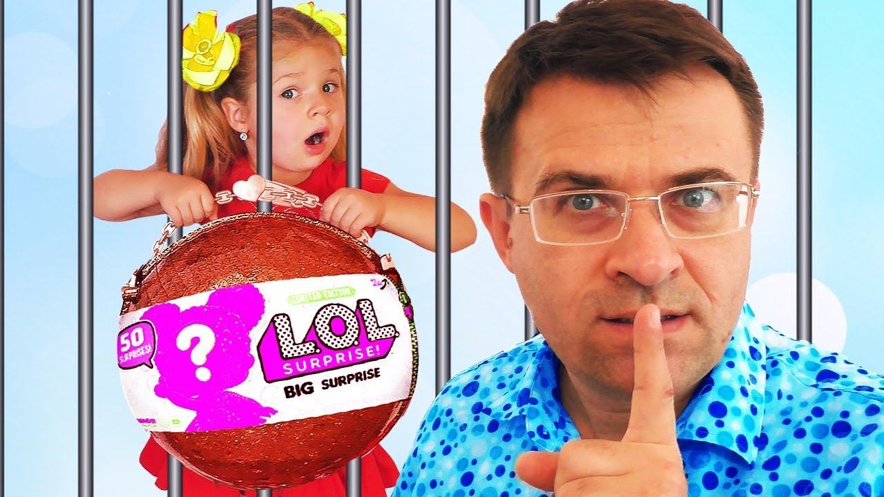 Bad Kids Steals Giant LOL Surprise dolls Family fun videos for kids toys смотреть онлайн