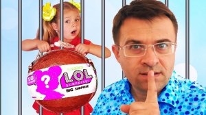 Bad Kids Steals Giant LOL Surprise dolls Family fun videos for kids toys
