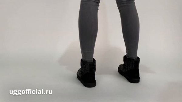Новинка 2020! UGG Classic Mini Sparkles Graffiti Black! Видео на ногах!