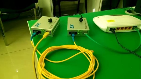 Схема подключения через Медиаконвертеры