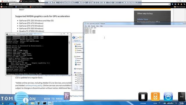 How to Enable GPU Acceleration in Adobe Premiere Pro CS 5 for Unsupported nVidia GeForce Cards HD смотреть онлайн