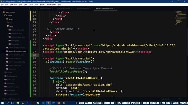 #26 User Management System With Admin Panel | Working On Deleted Users Page | Restore Deleted User смотреть онлайн