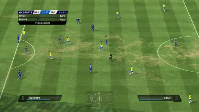 Fifa 11 Brazil vs France Quickplay Gameplay смотреть онлайн