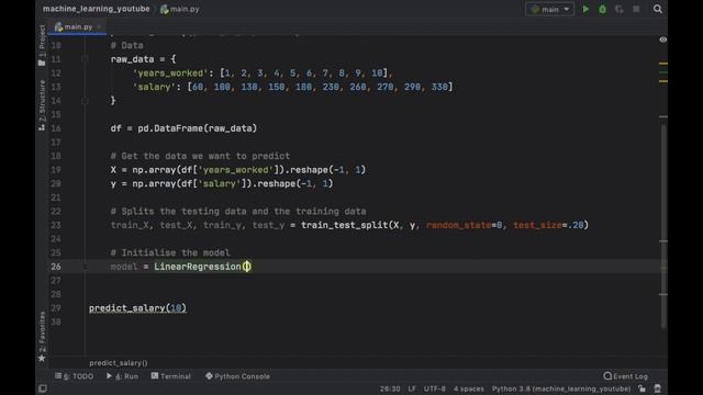 Linear Regression - Machine Learning in Python Tutorial (Lesson 1) смотреть онлайн