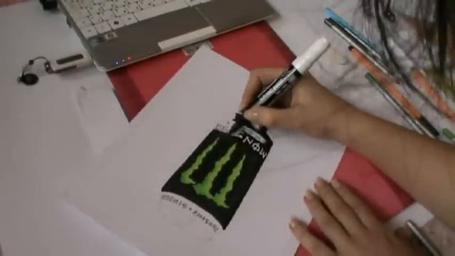 Speed drawing Monster energy drink смотреть онлайн