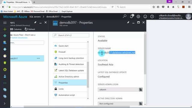 Azure SQL- Connection with SSMS смотреть онлайн