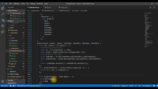 Part 11 Machine Learning Visualizing Predictions in Scatterplot using Tensorflow Js Visor in VueJs смотреть онлайн
