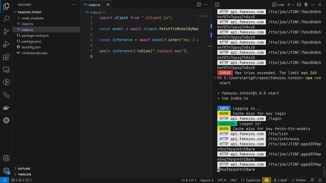 Fakeyou.ts NPM package v3 showcase! смотреть онлайн