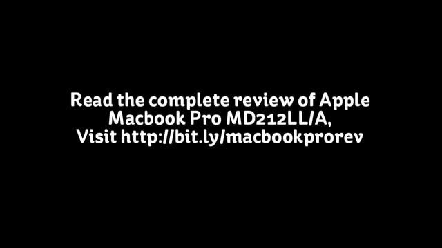 Apple MacBook Pro MD212LL/A Review смотреть онлайн