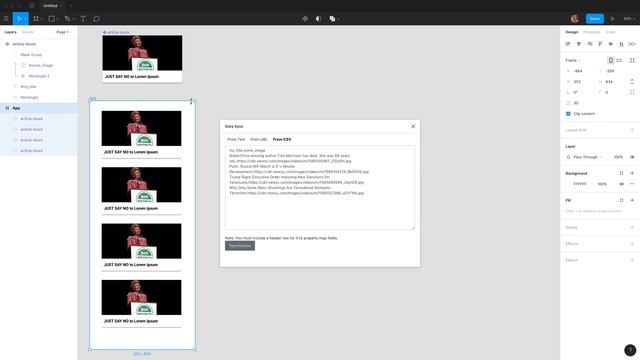 Figma Data Sync Plugin JUST SAY NO TO LOREM IPSUM! смотреть онлайн