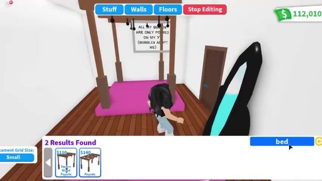 BLACK/PINK Bedroom Speedbuild (Adopt Me Roblox) смотреть онлайн