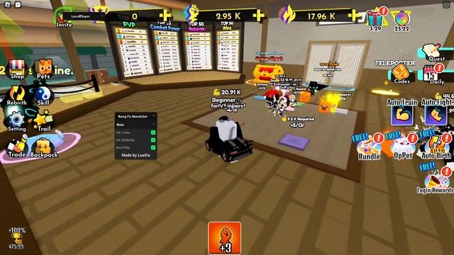 Roblox Kung Fu Fighting Simulator OP Script | Infinite Stats, Rebirth, Best Pets смотреть онлайн
