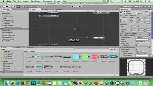 Unity - 2D Space Shooter Tutorial Extra - Accelerometer Input and Shoot Virtual Button смотреть онлайн