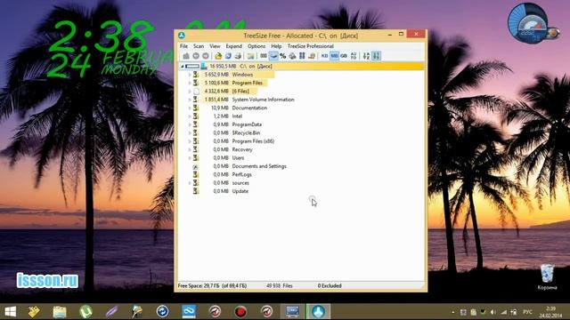 ? Куда делось место на диске Windows. TreeSize Free смотреть онлайн