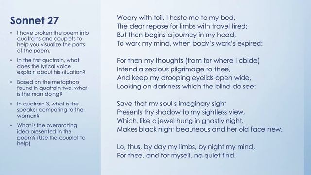 Getting used to Shakespeare by looking at a sonnet. смотреть онлайн