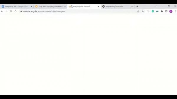 Drag-Drop Angular Material Table