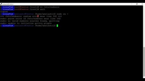 recover sudoers file in linux without reboot | fix broken sudoers file /etc/sudoers syntax error