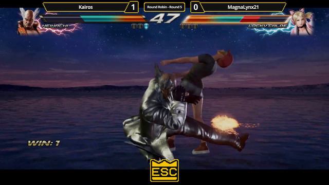 ESC 38 - Round 5 - Kairos (Heihachi) Vs. MagnaLynx21 (Lucky Chloe) - Tekken 7 Local UK Tournament смотреть онлайн