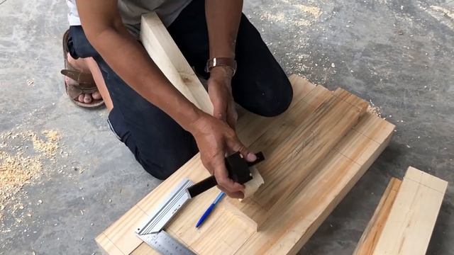 Amazing Woodworking Project From Pallet Wood // Build A Big Table From Old Pallets - How To, DIY