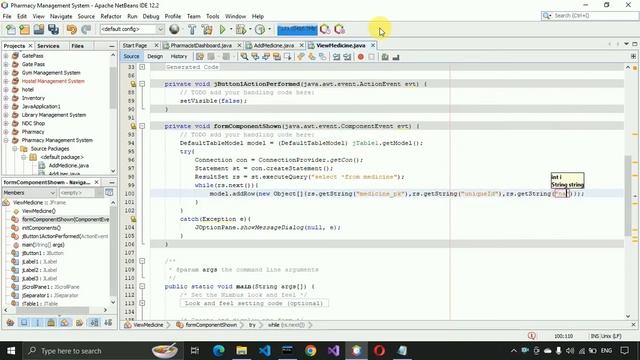 9. Pharmacy Management System in java - View Medicine Page (JFrame, Mysql Database, Netbeans IDE) смотреть онлайн