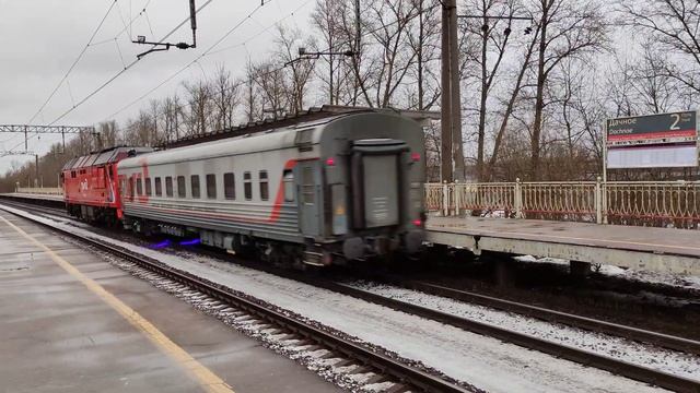 Тепловоз ТЭП70БС-025, о.п. Дачное, г.СПб, 30.01.2023г.(4K UHD) смотреть онлайн