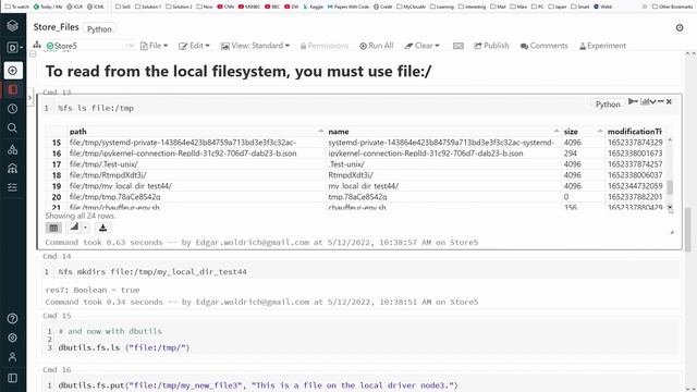 Databricks Distributed File System DBFS vs my FILES on local driver node of Spark cluster смотреть онлайн