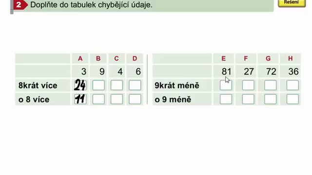 Násobení a dělení čísly 8,9 (opakování), Matýskova matematika 7. díl, strana 21, cvičení 2 смотреть онлайн