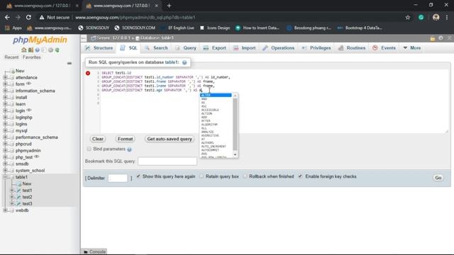 How to Join Gruop by Multitable in mysql phpmyadmin смотреть онлайн
