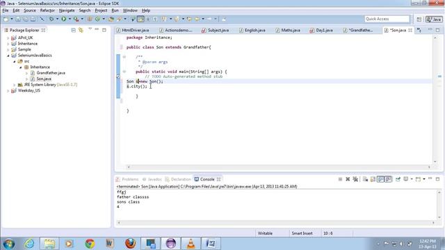 Selenium webdriver prerequisite : Core Java concepts : Inheritance - Java videos for Selenium смотреть онлайн