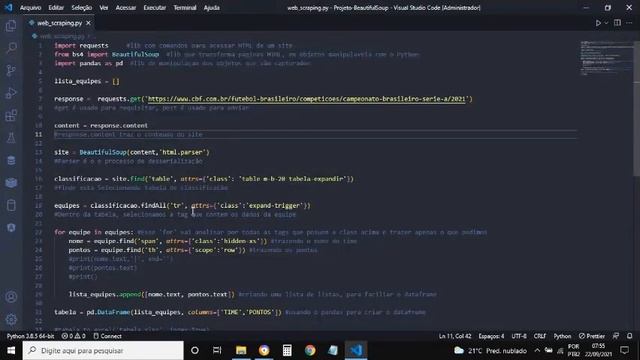 Python com Web Scraping usando Beautiful Soap e Pandas смотреть онлайн