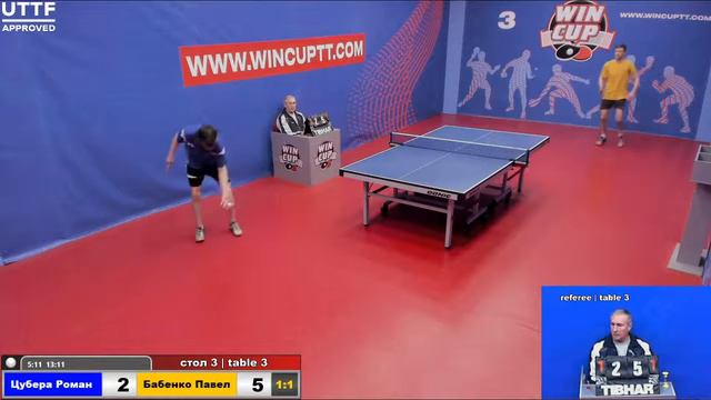 Цубера Роман 3-2 Бабенко Павел Турнир Восток 5 WINCUP 17.04.21 Прямая Трансляция Зал 3 смотреть онлайн