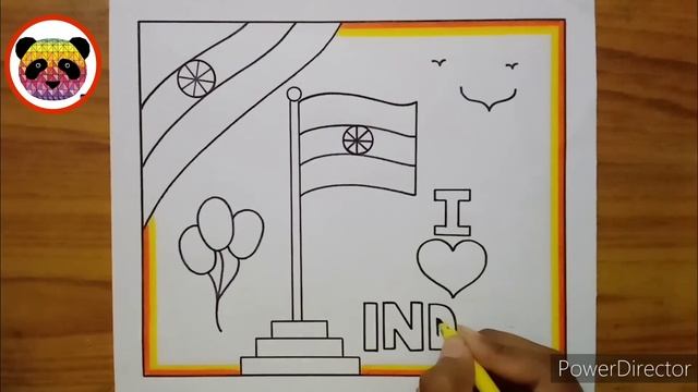 Independence Day Drawing Easy Steps / Independence Day Drawing For Beginners / Independence Day смотреть онлайн
