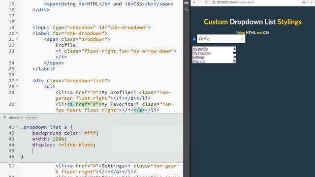 Dropdown list using only HTML and CSS | CSS Khmer смотреть онлайн