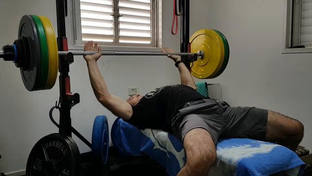 Barbell Bench Press - 84 KG x 6 reps | 185 LBS x 6 reps - PR ATTEMPT - NEW PR смотреть онлайн