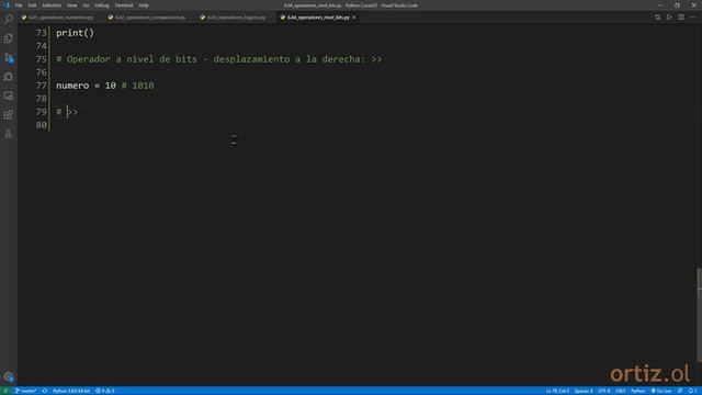 Python Curso V2: 149 Operador a Nivel de Bits (Bitwise) Desplazamiento a la Derecha смотреть онлайн