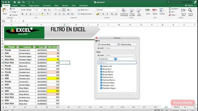 FILTRO EN EXCEL DESDE TU EQUIPO MAC ? ?? смотреть онлайн