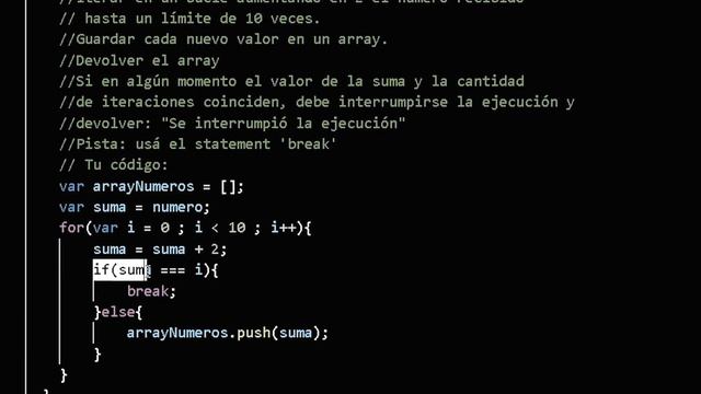 04 JS III Ejercicio 19 breakStatement смотреть онлайн