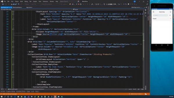 Watch Shop Ecommerce App in Xamarin Forms | Xamarin.Forms Shapes & Path