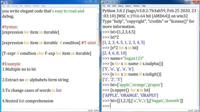 #17 | Python Tutorial for Beginners | List Comprehension in Python- Tamil (Part 2) смотреть онлайн
