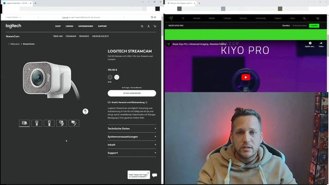 Razer Kiyo Pro Vs Logitech StreamCam. Eine Von Beiden Gehört In Den MÜLL. Webcam Vergleichen
