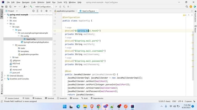 How to Send Email using Java Mail Sender(JMS) using Spring Boot смотреть онлайн