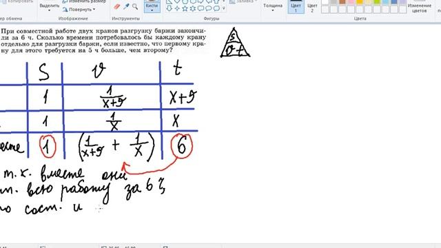 Задача на совместную работу